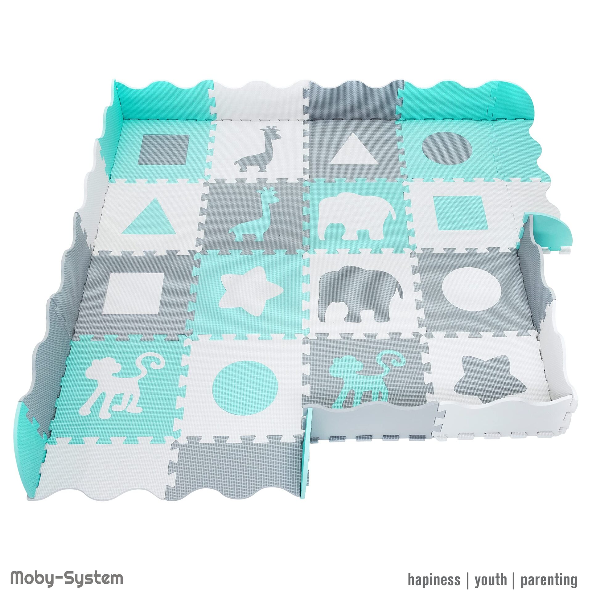 Moby-System Mata dla Niemowląt, 150 x 150 cm, Mata do Zabawy, Bezwonna - obrazek 2
