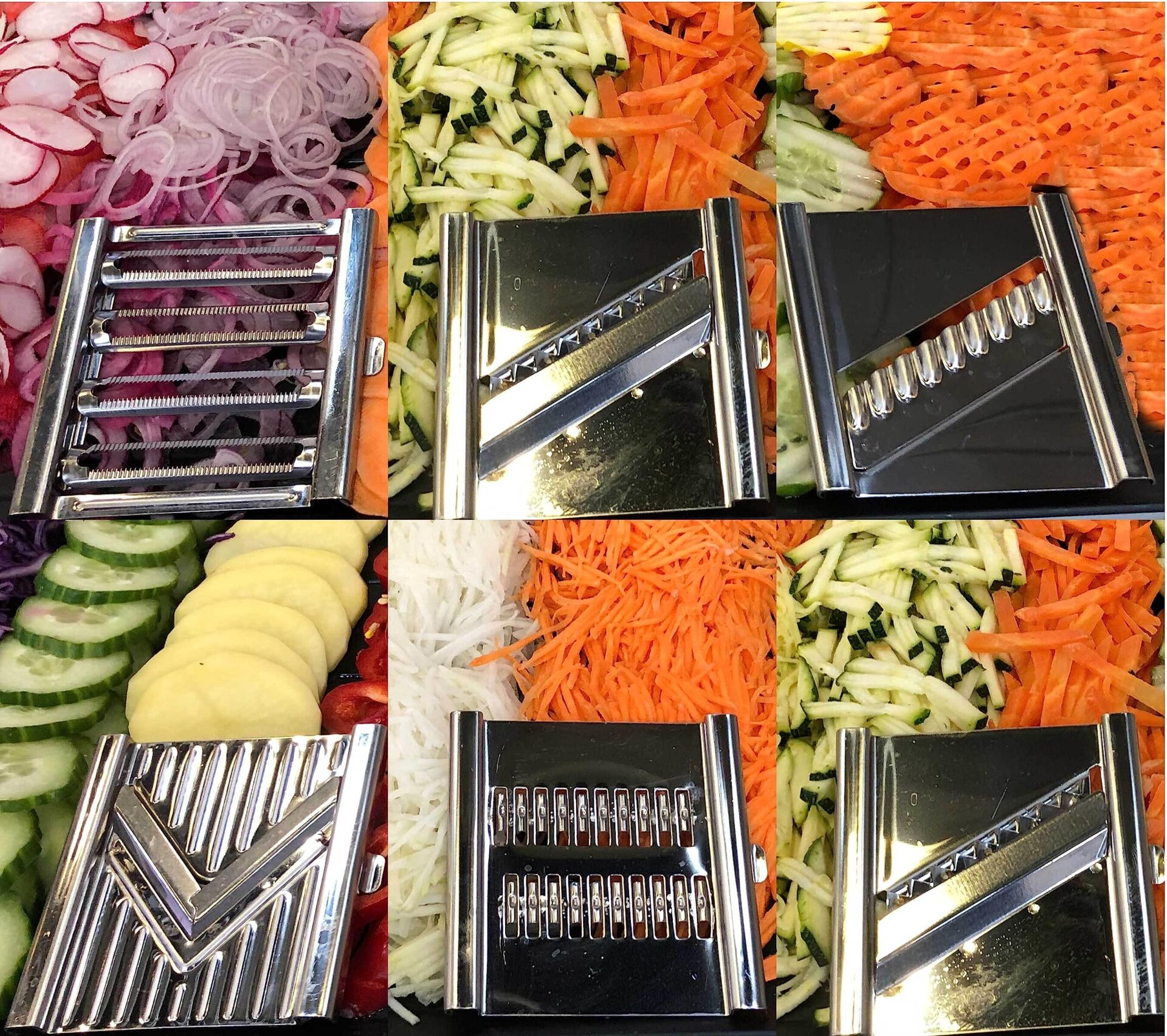 Gigant 4-częściowa szatkownica do warzyw z pudełkiem wielofunkcyjnym i - obrazek 3