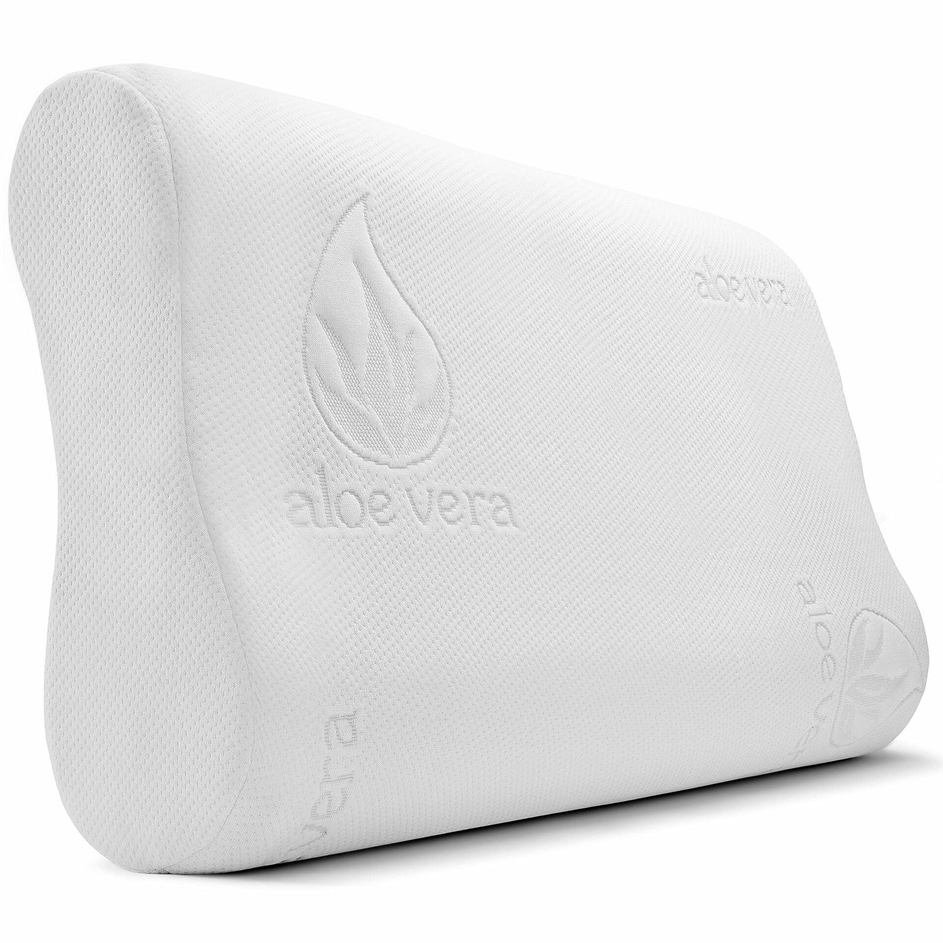 adia poduszka ortopedyczna poduszka podpierająca kark z pianki wiskoelastycznej poduszka do spania z aloesową poszewką dla osób śpiących na boku plecach i brzuchu - obrazek 2