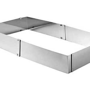 ORION Prostokątna Forma do Pieczenia z Regulowaną Elastyczną Ramką na Tort