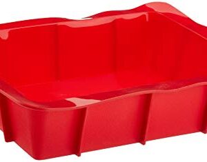 Silikonowa forma do zapiekanek XXL - idealna do pieczenia lasagne i ciast, forma królewska w kolorze czerwonym