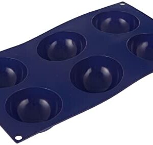 Forma do pieczenia jagody z 6 półkulkowymi miseczkami silikonowymi - niebieska, 30 x 18 x 3 cm: Idealna do tworzenia doskonałych deserów!