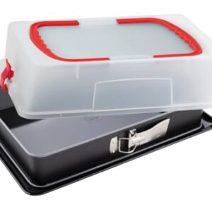 Dr. Oetker 1123 prostokątna tortownica z pokrywką 38 x 25 cm emaliowan