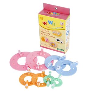 Maszynka do robienia pomponów 4 różne rozmiary do robienia pomponów do samodzielnego wykonania wełna robienia na drutach zestaw narzędzi rzemieślniczych