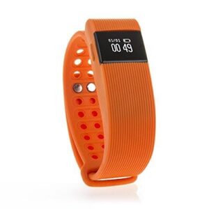 Inteligentna bransoletka DAM DMS007 AK-A19C z monitorem tętna - Pomarańczowa, stylowa i funkcjonalna