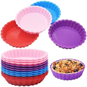 12 sztuk okrągłe ciasto Molds Mini Quiche Foremki nieprzywierające do