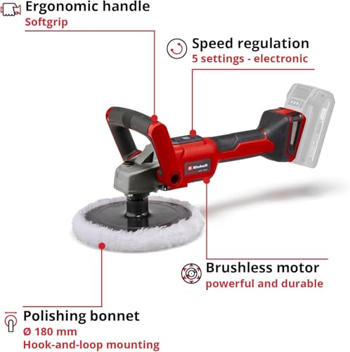 Einhell Akumulatorowa polerka/szlifierka CE-CP 18/180 Li E-Solo Power - obrazek 15