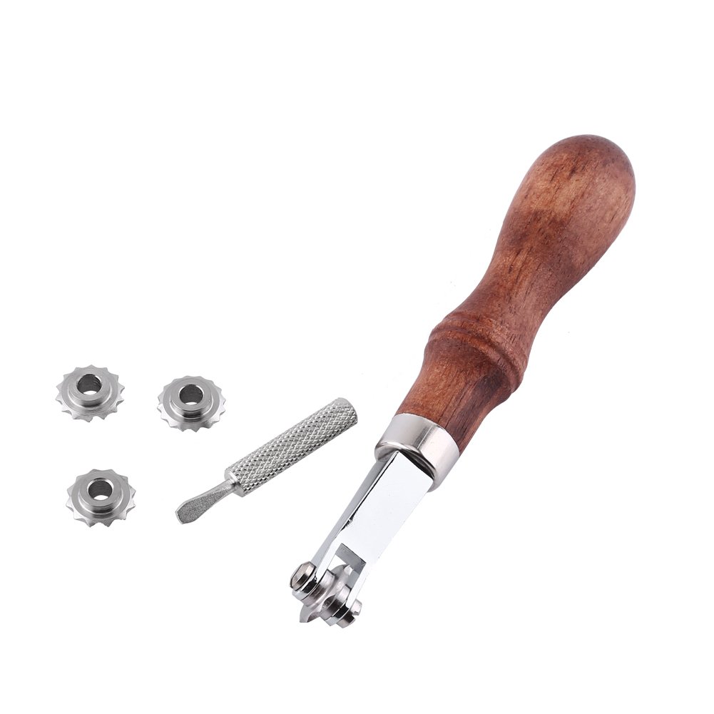 1pc Leathercraft Spacer Prägesystem Set Leder Nähen Design-Tool für Ha - obrazek 2