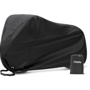 Plandeka na rower Ohuhu - Wodoszczelny pokrowiec z nylonu 210T, 200 x 110 x 70 cm