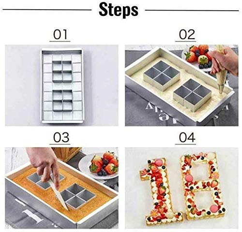 Regulowane formy do pieczenia MEISHANG - idealne do pieczenia ciast w kształcie cyfr i liter - obrazek 10