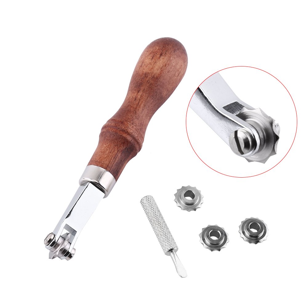 1pc Leathercraft Spacer Prägesystem Set Leder Nähen Design-Tool für Ha - obrazek 7