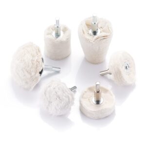 Yimorex Nasadka polerska 6 sztuk tarcza polerska do wiertarki nakładka polerska nakładka polerska do polerowania polerowania stożek polerski do manifold aluminium stali nierdzewnej chromu itp.