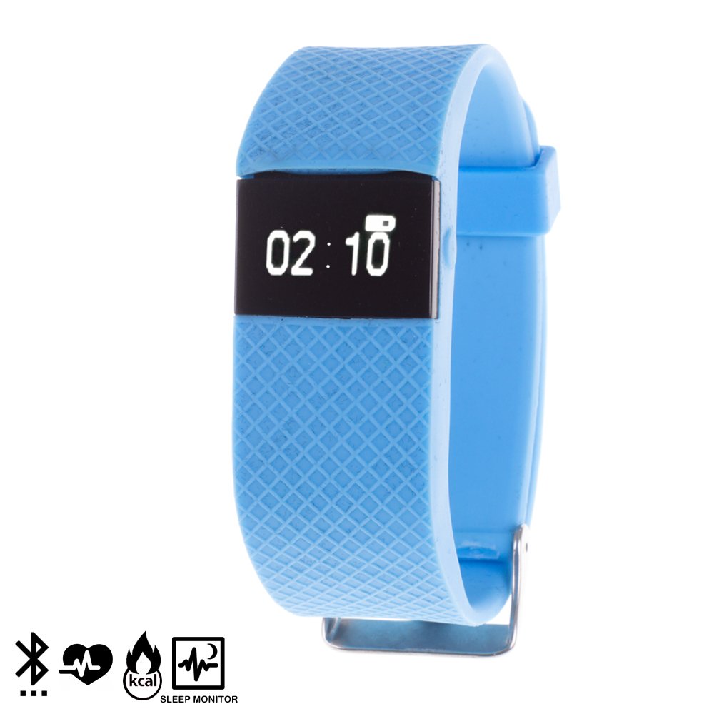 Inteligentna bransoletka Bluetooth DAM DMR091 z monitorem tętna - niebieska TW64S