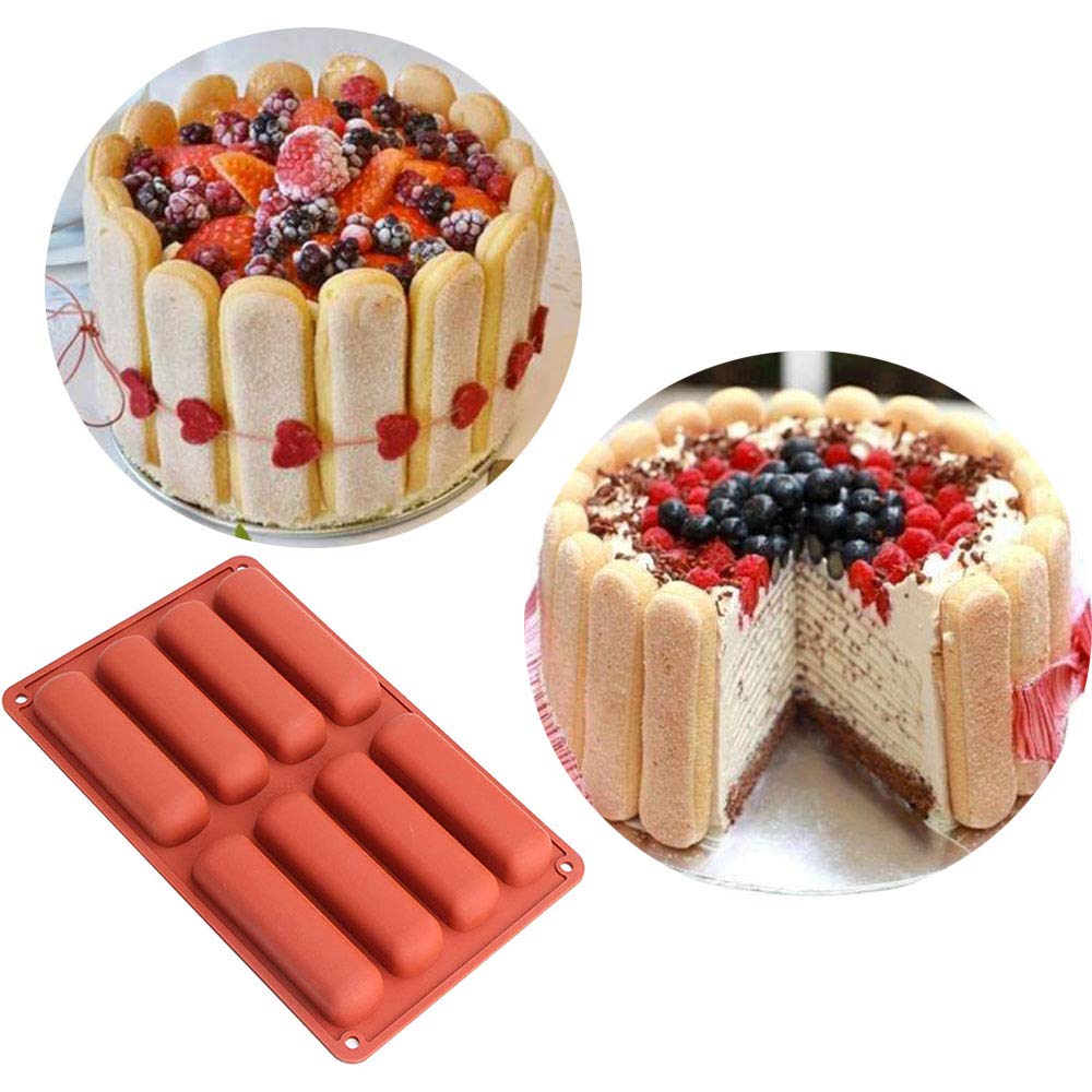 2 formy silikonowe na ciastka, prostokątne, silikonowe formy do batoni - obrazek 3