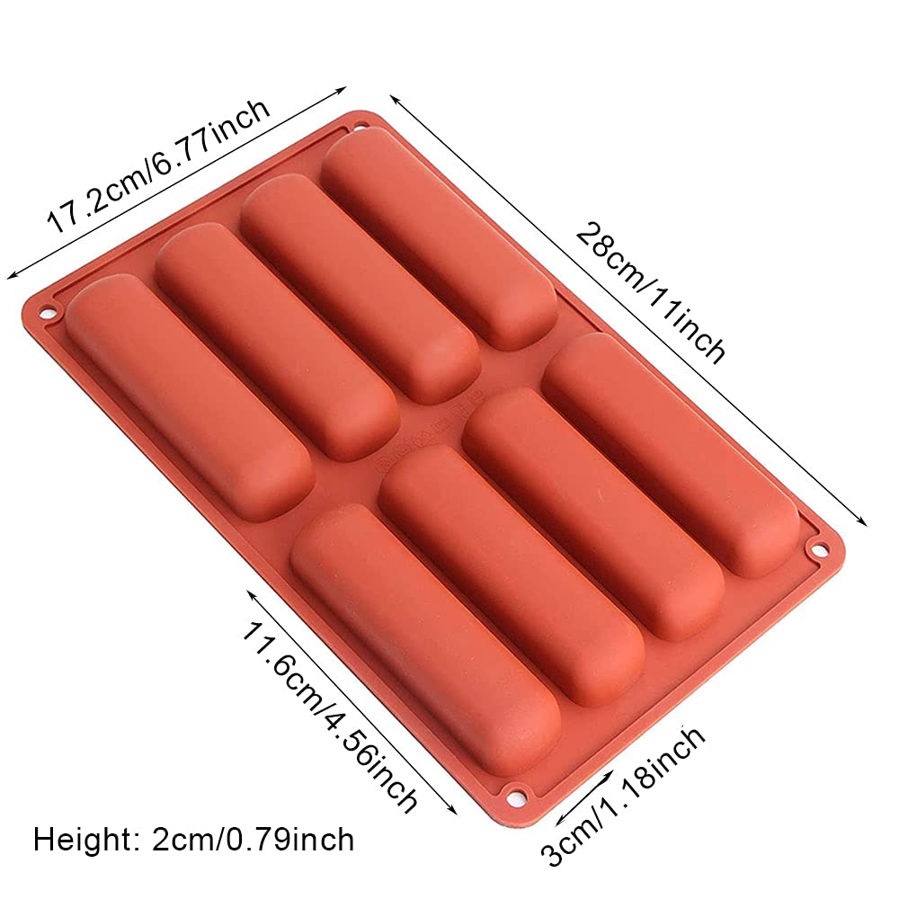 2 formy silikonowe na ciastka, prostokątne, silikonowe formy do batoni - obrazek 8