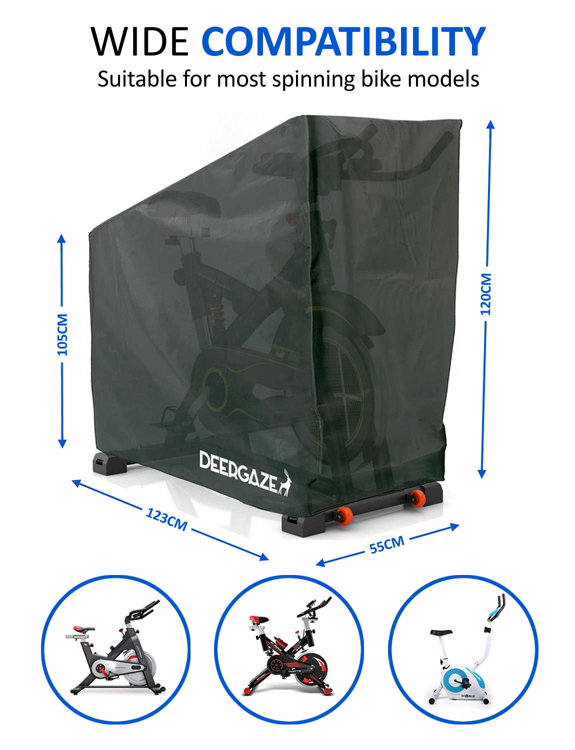 Pokrowiec na rowery stacjonarne, treningowe lub spinningowe, do użytku - obrazek 4