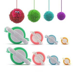 Zestaw 8 pomponów SIMUER w 4 rozmiarach - idealny do majsterkowania dla lalek