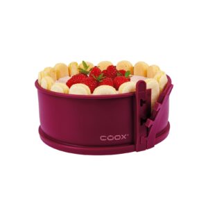 coox Tortownica ze szklanym dnem Ø 18 cm w kolorze ciemnoczerwonym, pi