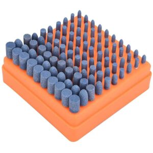 100 szt. Głowica polerska kamień ścierny do polerowania - wielofunkcyjna, szlifowanie, punkt polerski - Dremel - niebieski