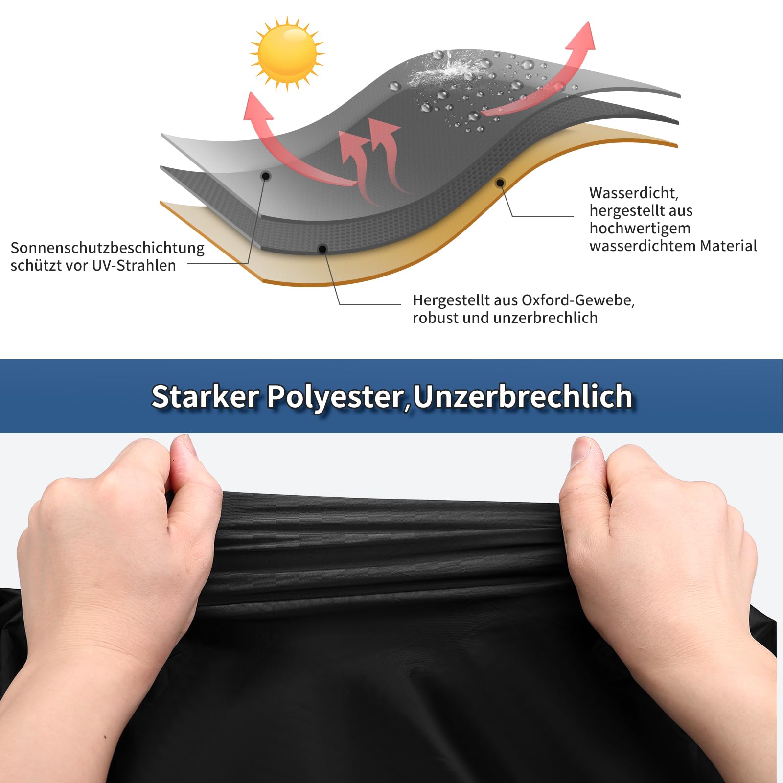 Pokrowiec na rower LIHAO 190T - Wodoodporny i ochronny - Idealna ochrona dla Twojego roweru - obrazek 4