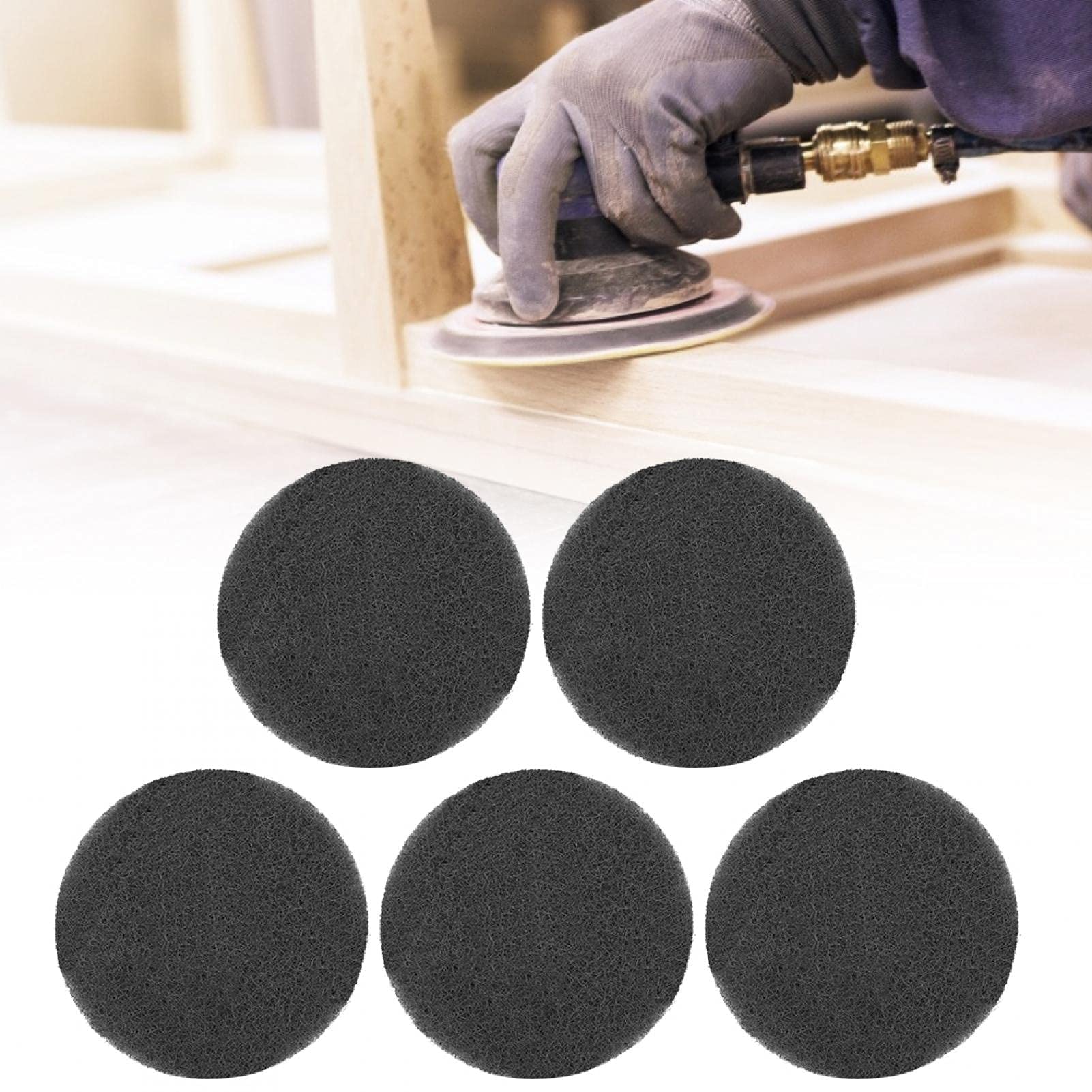5 Sztuk 5-Calowe Okrągłe Gąbki Polerskie 125 Mm Gąbki Do Szorowania Samoprzylepne Akcesoria Do Szlifowania Tarcz Do Usuwania Zadrapań Z Powierzchni Pojazdu - obrazek 7