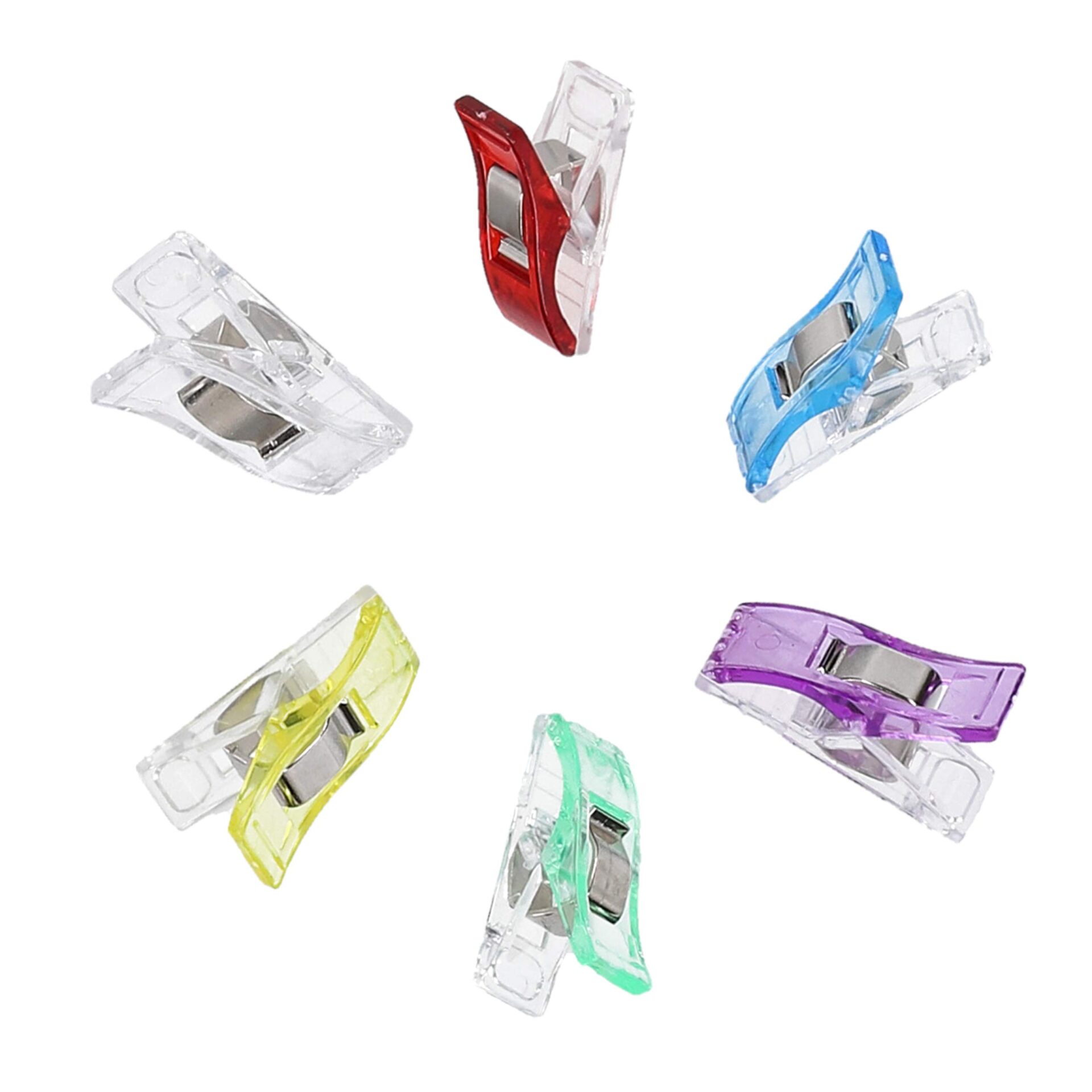 100 Materiałowych Klamerków do Szycia WonderClips w Kolorze Czerwonym - Akcesoria do Szycia o Wysokiej Jakości - obrazek 2