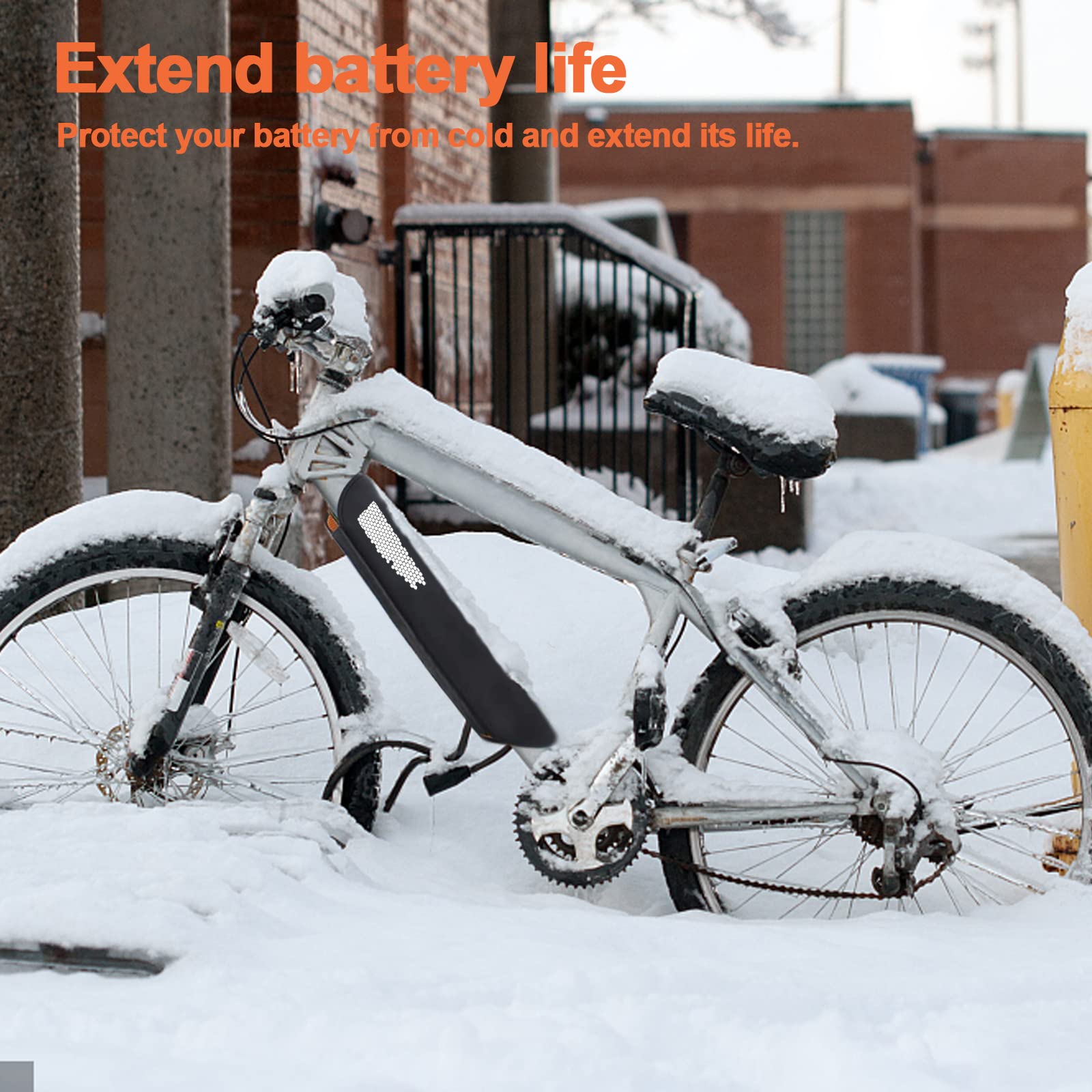 Pokrowiec ochronny na akumulator do roweru elektrycznego - Uniwersalne dopasowanie, ochrona przed zimnem i kurzem, wydłużenie żywotności - obrazek 4