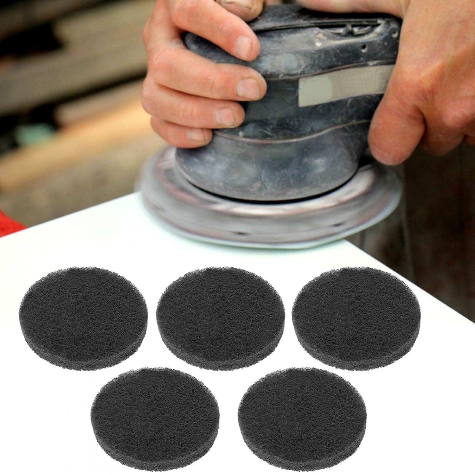 5 Sztuk 5-Calowe Okrągłe Gąbki Polerskie 125 Mm Gąbki Do Szorowania Samoprzylepne Akcesoria Do Szlifowania Tarcz Do Usuwania Zadrapań Z Powierzchni Pojazdu - obrazek 6
