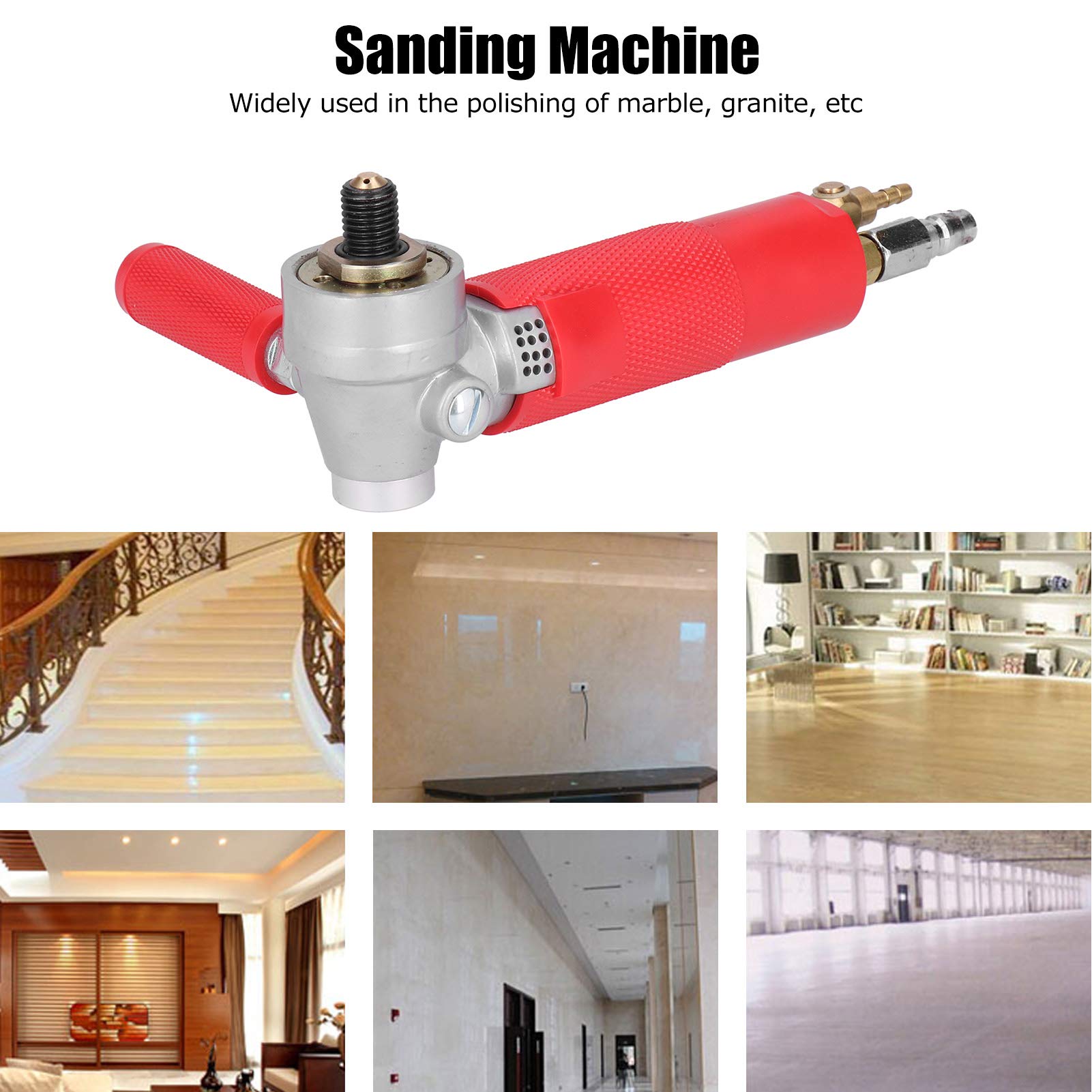 Pneumatyczny Woda Młyn 1/4 cale 4300pm - Pneumatyczny Zastrzyk Sander do Polerowania Stop Stal - Idealny do Złóg Jadeitu i Ceramiki - obrazek 9