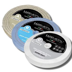 Zestaw 3 tarcza polerska 150 mm Lux Metal - idealny do wstępnego polerowania i eliminacji tlenku aluminium z różnych materiałów!