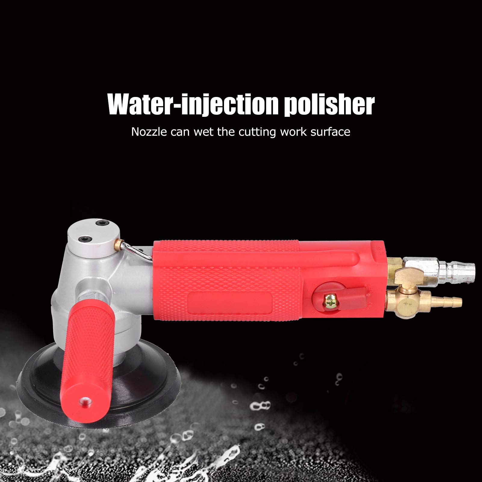 4-calowy pneumatyczny młynek do wody z regulacją prędkości - idealny do polerowania kamieni naturalnych - obrazek 4