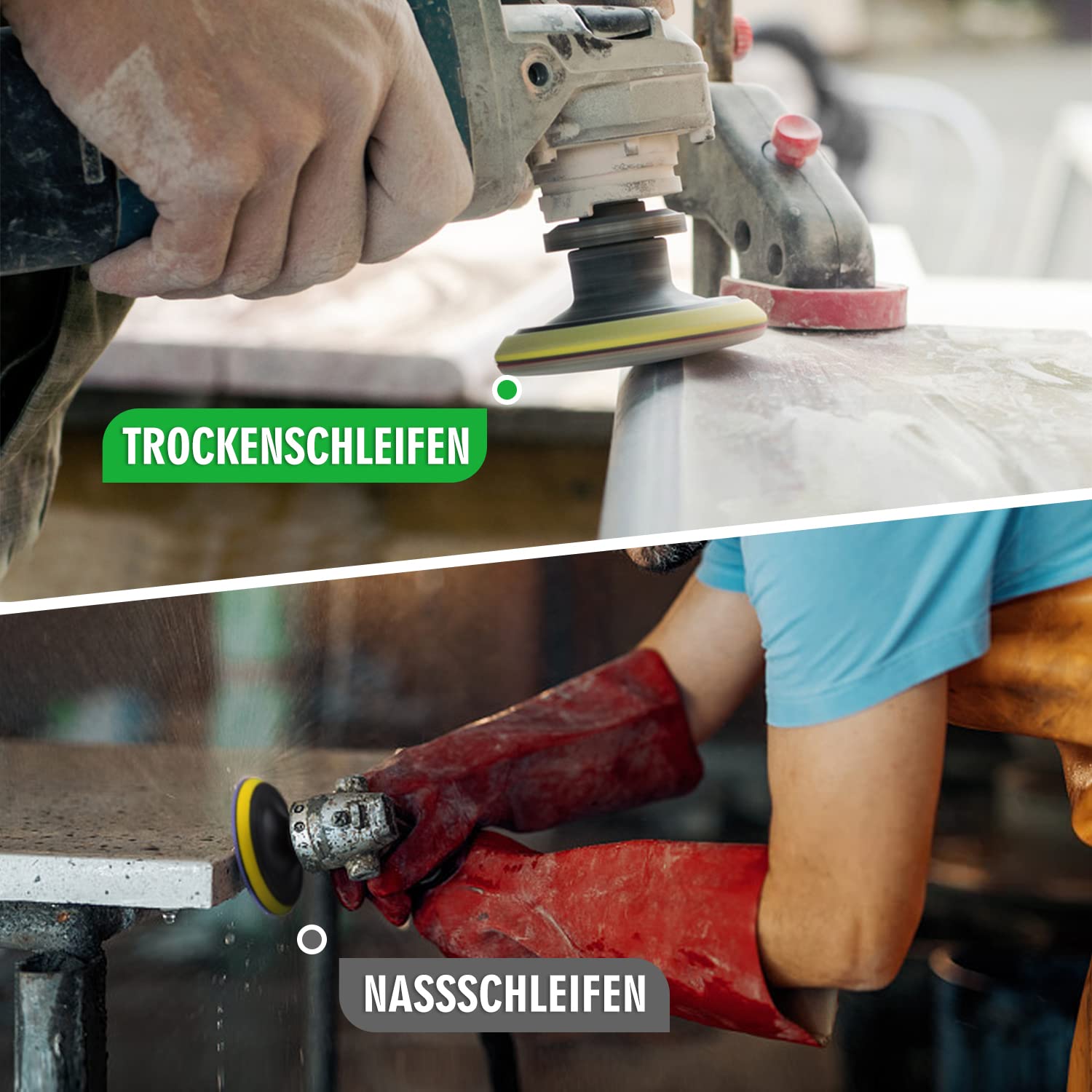 10 cm szlifierka diamentowa tarcza polerska z podkładką podkładową 5/8-11 12 sztuk zestaw podkładek do polerowania na mokro / suchy granit zestaw do szlifowania wiertarek buforów o ziarnistości 50-6000 do betonu marmuru kamienia - obrazek 5