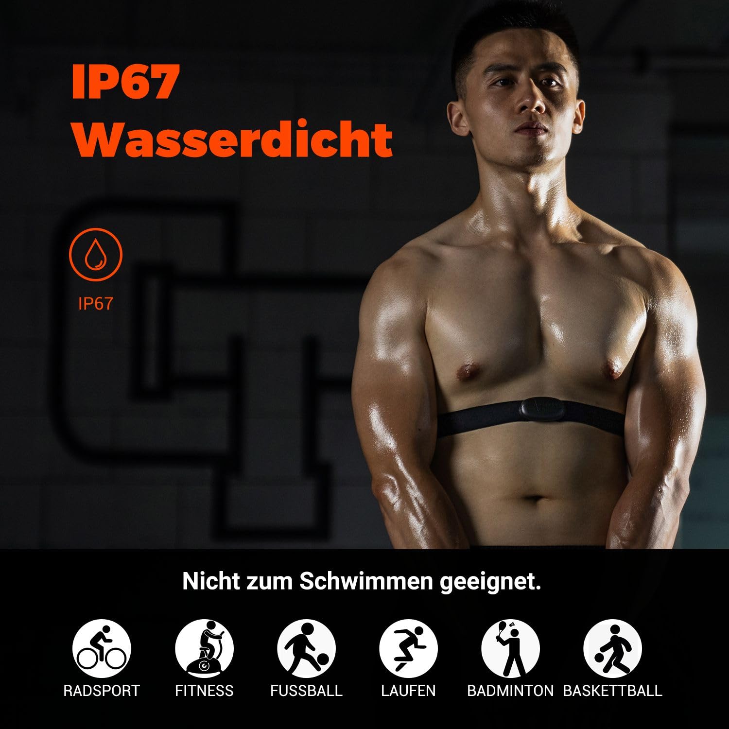 COOSPO H6 Pasek na klatkę piersiową z monitorem tętna, Bluetooth ANT+ - obrazek 7