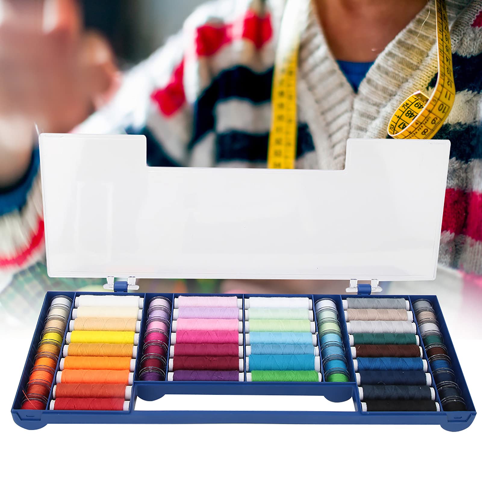 Jeanoko Zestaw nici do szycia, 32 kolory, 64, szpulka, zestaw szpuli z - obrazek 4