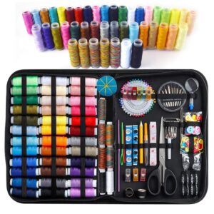 Zestaw do szycia 226 szt. - 42 kolory, etui na zamek błyskawiczny, mini zestawy do samodzielnego wykonania w domu i podróży - idealny dla początkujących i do awaryjnych napraw!