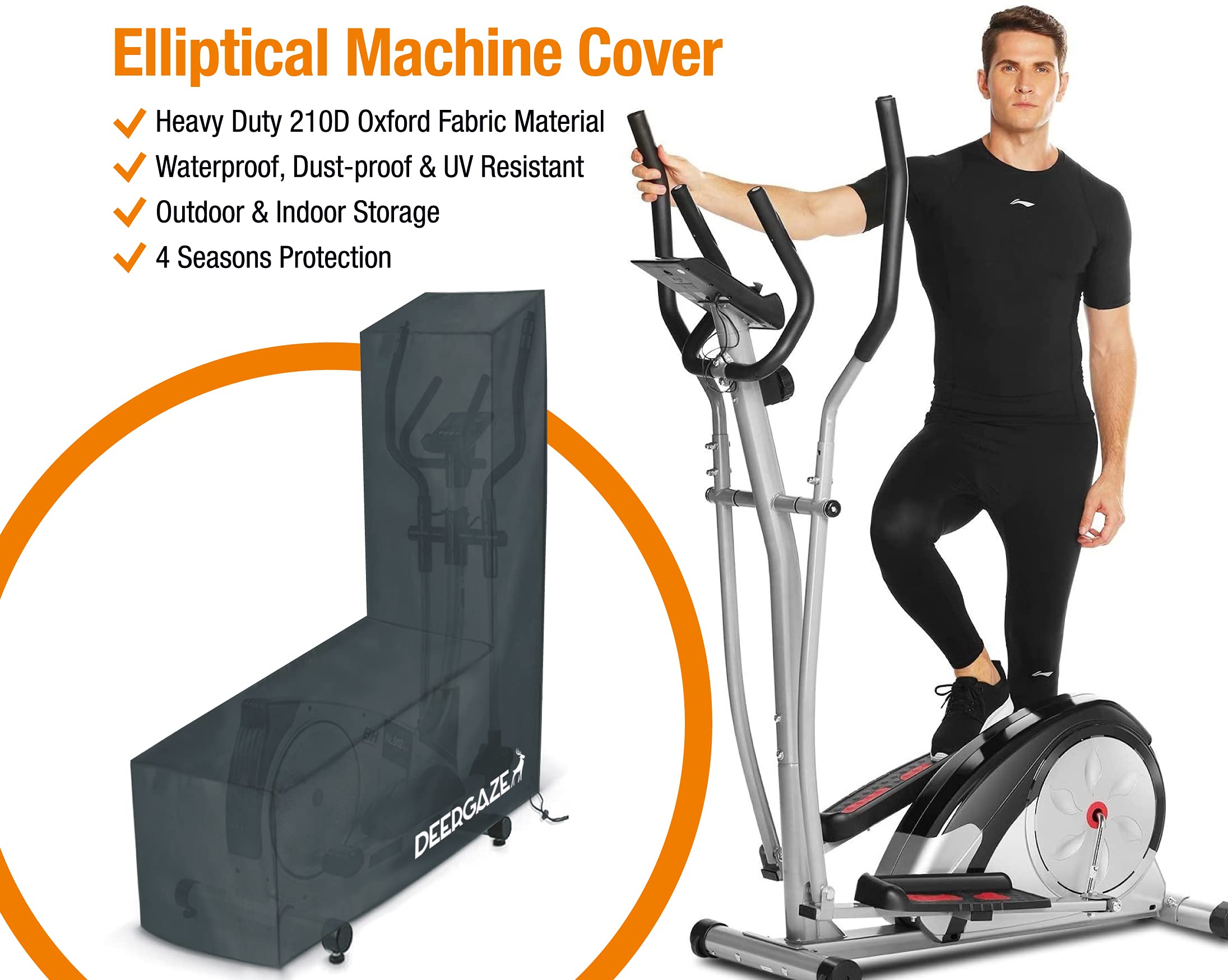 pokrowiec na rower eliptyczny do użytku wewnątrz i na zewnątrz. Wodood - obrazek 2