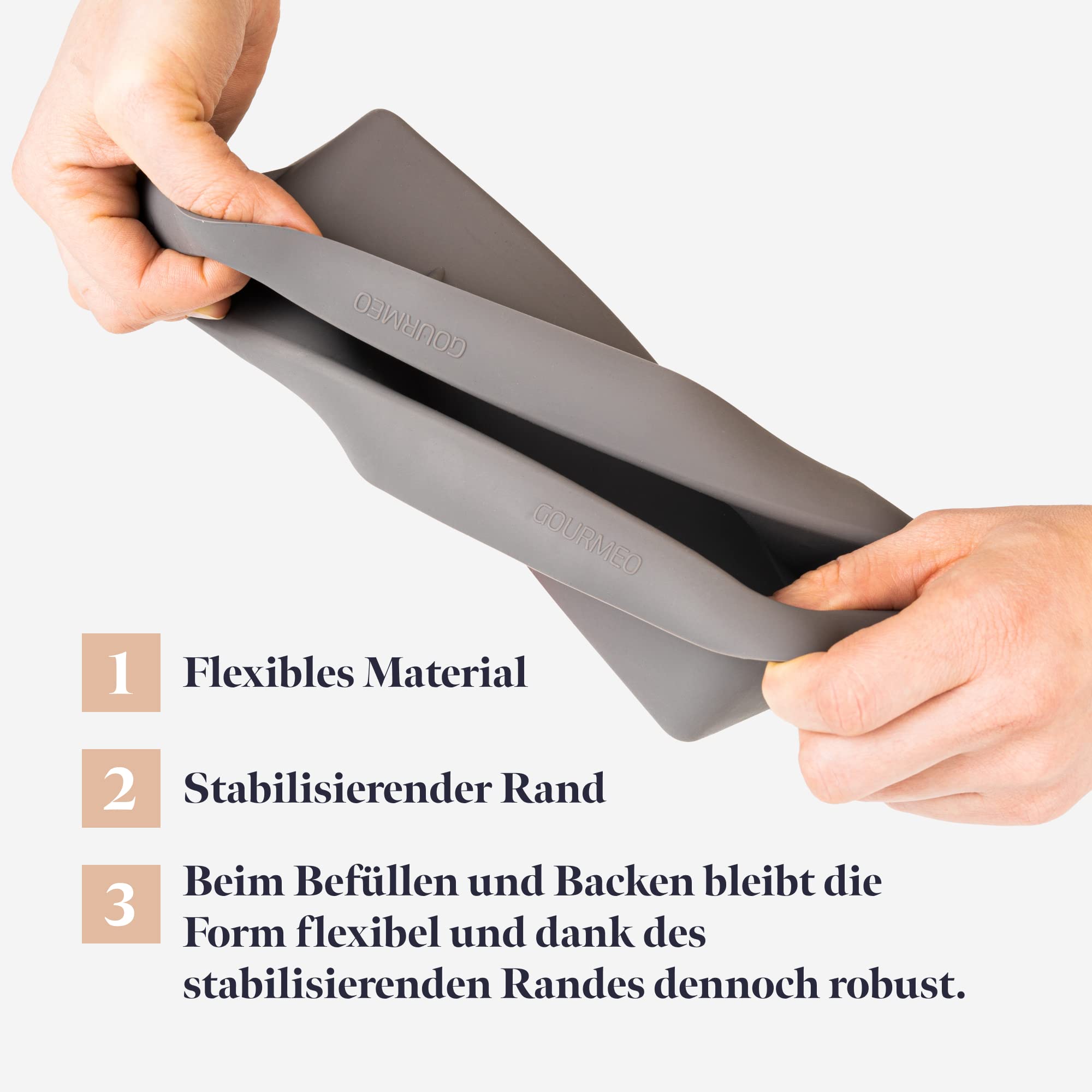 Prostokątna silikonowa forma do pieczenia ciast, chleba i ciasta, do p - obrazek 3