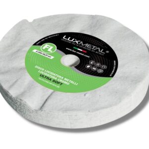 Płyta szlifierska koła do polerowania Lux Metal Bawełna Flanelowa miękka FL Ultra Fine 200 mm - idealna do polerowania luster, aluminium, stali nierdzewnej i innych metali