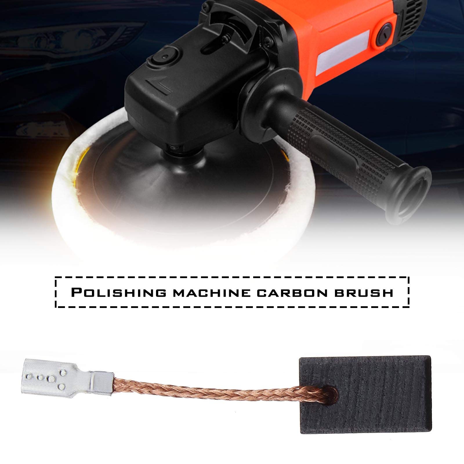 2 pary szczotek węglowych 6 x 8 x 13 mm do polerki obrotowej kompatybi - obrazek 9