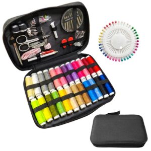 Newaner Zestaw do szycia zawiera 130 wysokiej jakości akcesoriów do szycia z torbą do przenoszenia z igłą nićmi nożyczkami miarą metrową Kompletny zestaw do szycia dla początkujących na wycieczki rodzinne i w sytuacjach awaryjnych