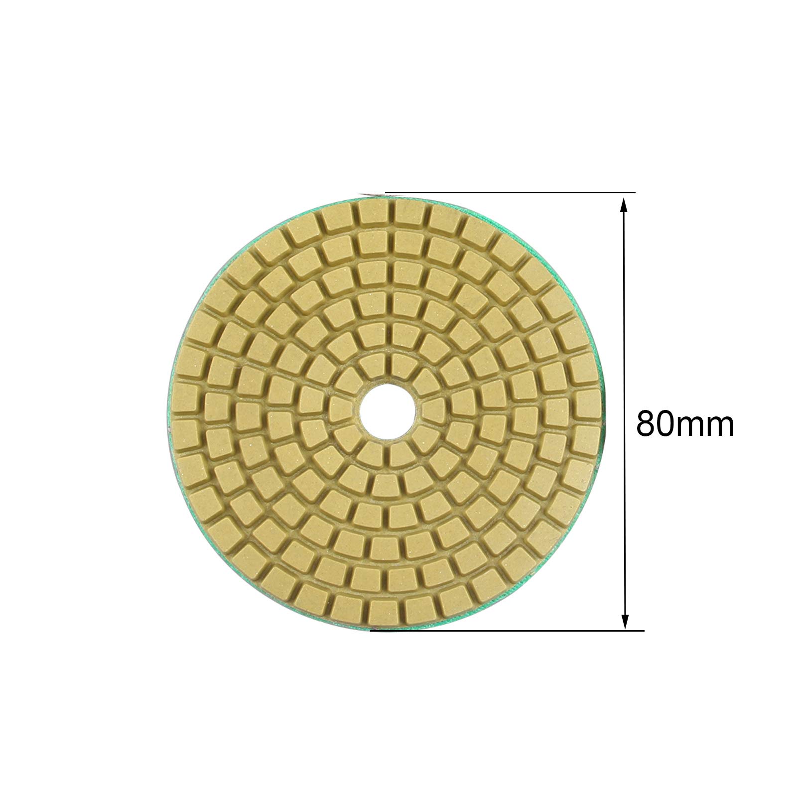 HALJIA Diamentowe pady polerskie 80 mm z tarczą szlifierską tarcza polerska 10 sztuk do granitu marmuru betonu 50 100 150 300 500 800 1000 1500 200 3000 - obrazek 2