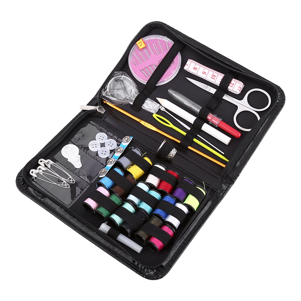 1 wielofunkcyjny zestaw do szycia małych nici i igieł z 18 szpulami nici 18 kolorów taśma miernicza nożyczki materiały krawieckie do naprawy domu - obrazek 8