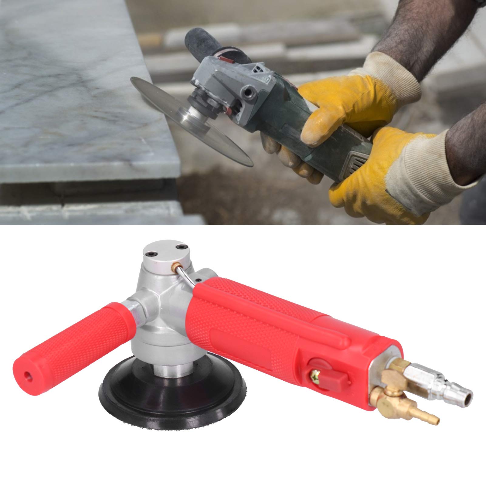 4-calowy pneumatyczny młynek do wody z regulacją prędkości - idealny do polerowania kamieni naturalnych - obrazek 8