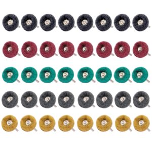 BRESUCNY 100 sztuk 25 mm tarcza szlifierska do szlifierek koła polerskie ziarnistość 80/150/240/400/600 do narzędzi rotacyjnych Dremel