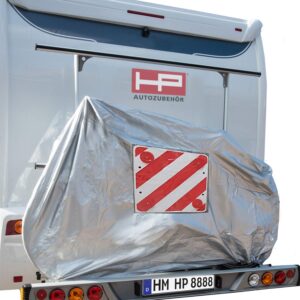 HP Autozubehör 18158 pokrowiec na rower z torbą ostrzegawczą, srebrny