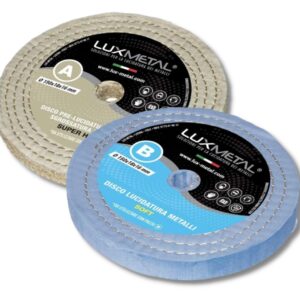 Zestaw 2 tarcza polerska 150 mm Lux Metal - eliminuje tlenek aluminium, idealny do polerowania stali nierdzewnej, mosiądzu, miedzi, brązu, żelaza, drewna i plastiku