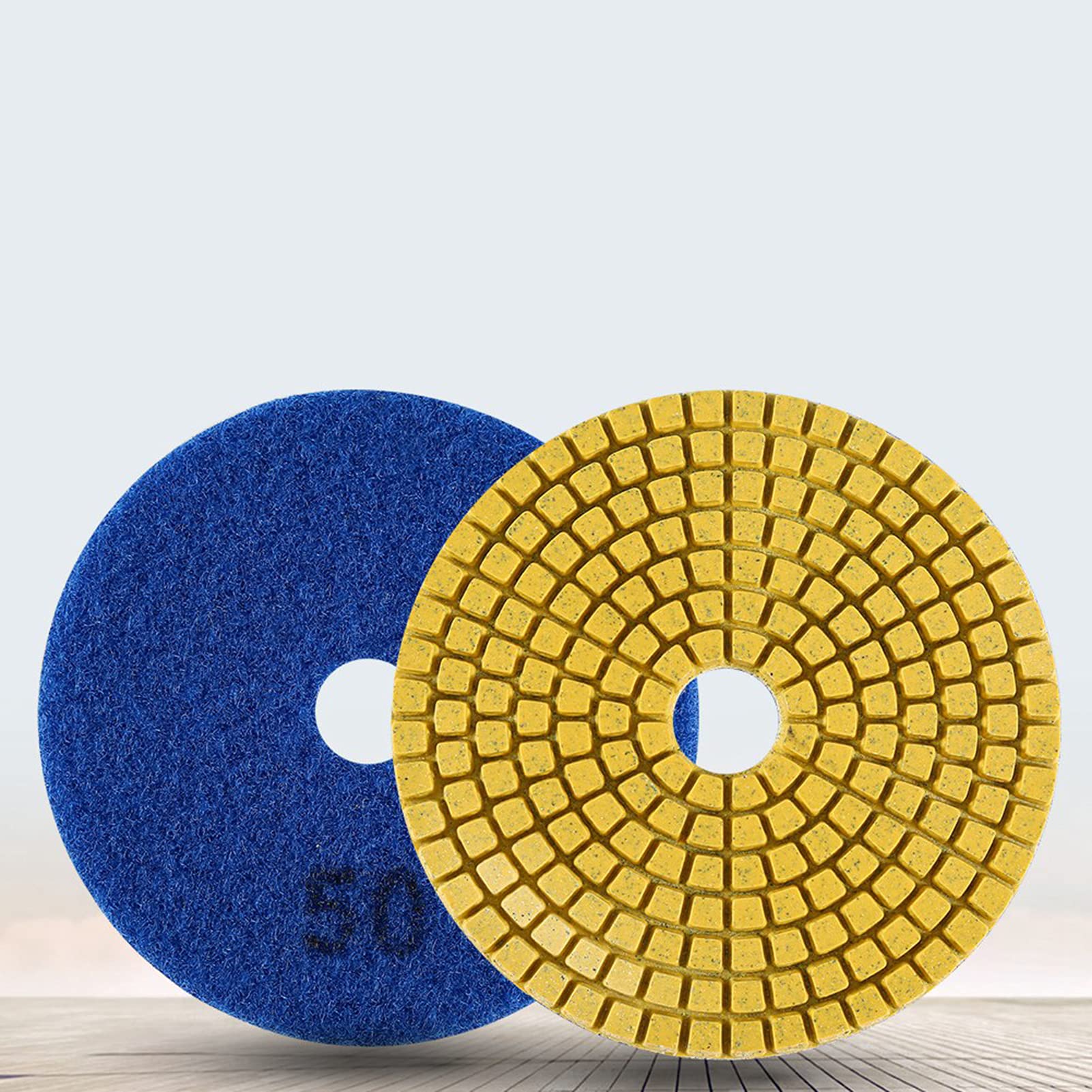 Podkładki polerskie 100 mm tarcza szlifierska na mokro 102 cm zestaw padów polerskich do wiertarek szlifierek polerek granitowo-marmurowy kamień (50) - obrazek 4
