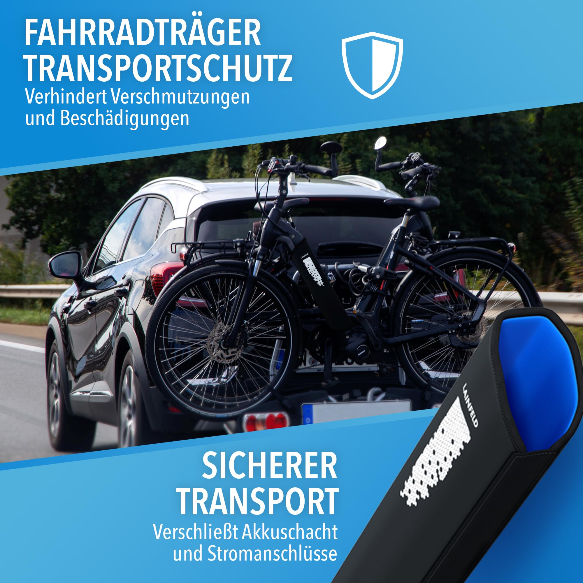 Pokrowiec ochronny na akumulator do roweru elektrycznego z elementami - obrazek 3