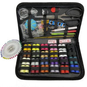 Mini zestaw do szycia 173-częściowy zestaw do szycia "zrób to sam" mały zestaw do szycia w domu w podróży i w nagłych przypadkach z igłami do szycia naparstkiem nożyczkami nicią taśmą mierniczą