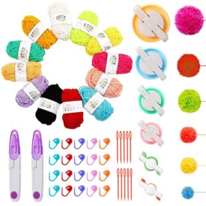 NA Allazone Zestaw do robienia pomponów, Pom Pom Maker Pom Knitting Lo